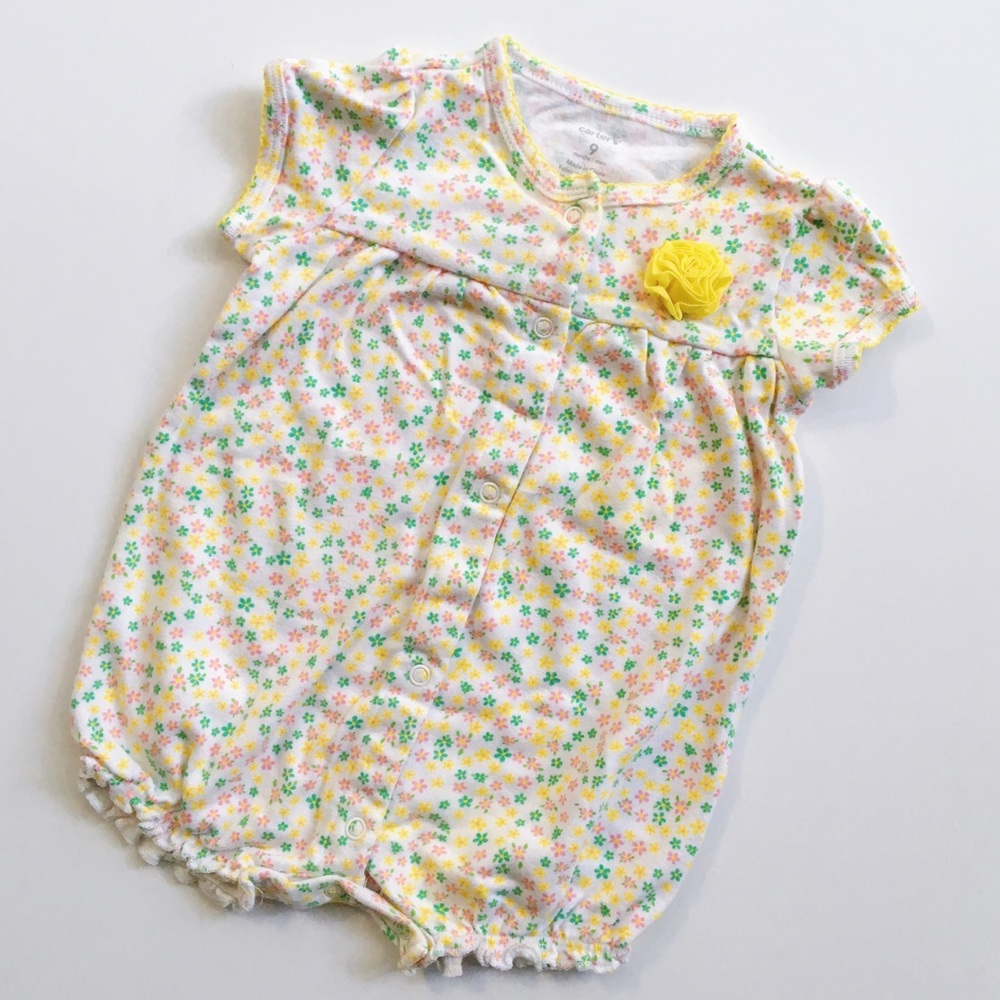 CARTER'S Girl's Summer Floral Romper (9Mo)